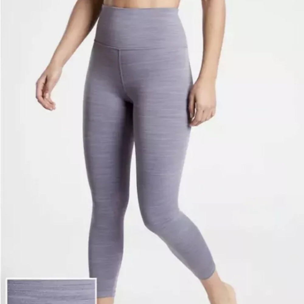 Athleta Elation Space Dye 7/8 Tight Leggings Violet Lavender Purple Small